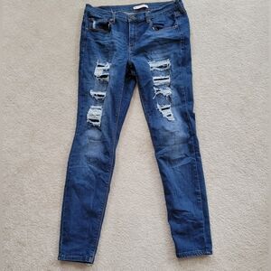 SO Low rise FLX Stretch Skinny Jeans Sz 11 Blue Jeansv 31" waist